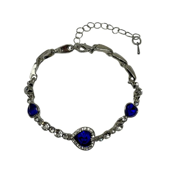 Heart of the Ocean Necklace Jewelry Set - Titanic Bracelet Crystal Pendant - Picture 6 of 11